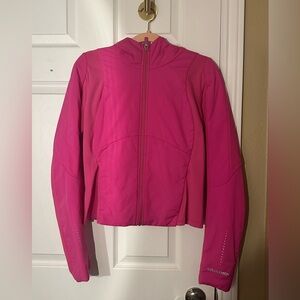 Lululemon sonic pink push your pace jacket size 10